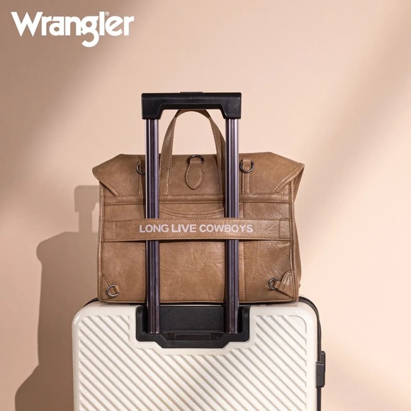 Wrangler Top Handle Carry Satchel/Laptop Bag/Backpack/Crossbody Khaki main image 5